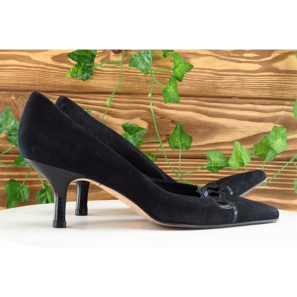 Talbots Women Sz 8 M Black Pump Leather Shoes - Picture 4 of 7